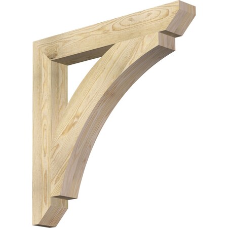 Ekena Millwork Thorton Slat Rough Sawn Bracket, Douglas Fir, 4"W x 30"D x 30"H BKT04X30X30THR06RDF